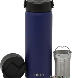 Stainless Steel Insulated Tea Infuser Bottle for Loose Tea 18 oz Marine